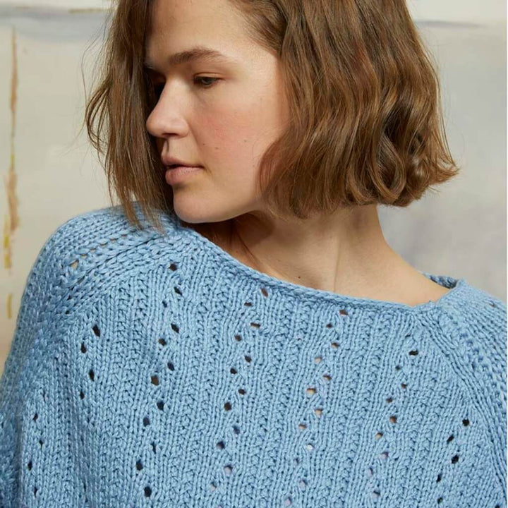 Lang Yarns Pattern Pullover mit Lochmuster Strickanleitung - Lang Yarns (PDF) bei bei bei bei bei bei bei Lieblingsgarn