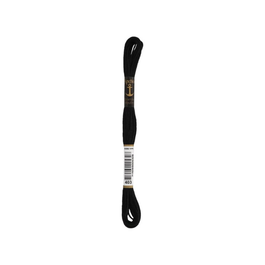 Anchor Sticktwist, Farbe 403 schwarz – Baumwolle bei Lieblingsgarn