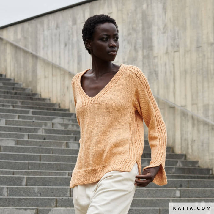 Katia Pullover mit V-Ausschnitt Strickanleitung - Katia (Heft) bei bei bei bei Lieblingsgarn