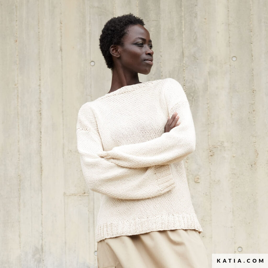 Katia Pullover mit U-Boot-Ausschnitt Strickanleitung - Katia (Heft) bei bei bei bei Lieblingsgarn