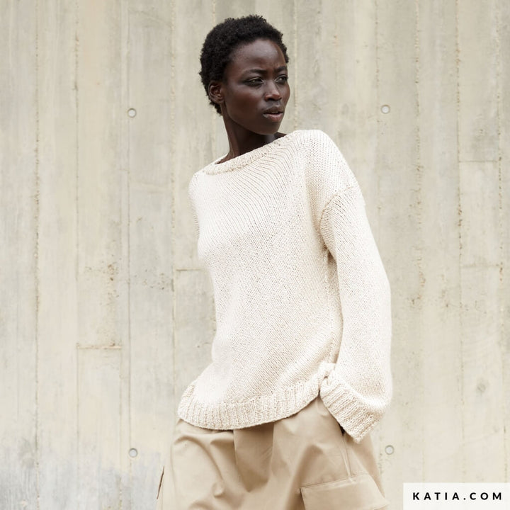 Katia Pullover mit U-Boot-Ausschnitt Strickanleitung - Katia (Heft) bei bei bei bei Lieblingsgarn