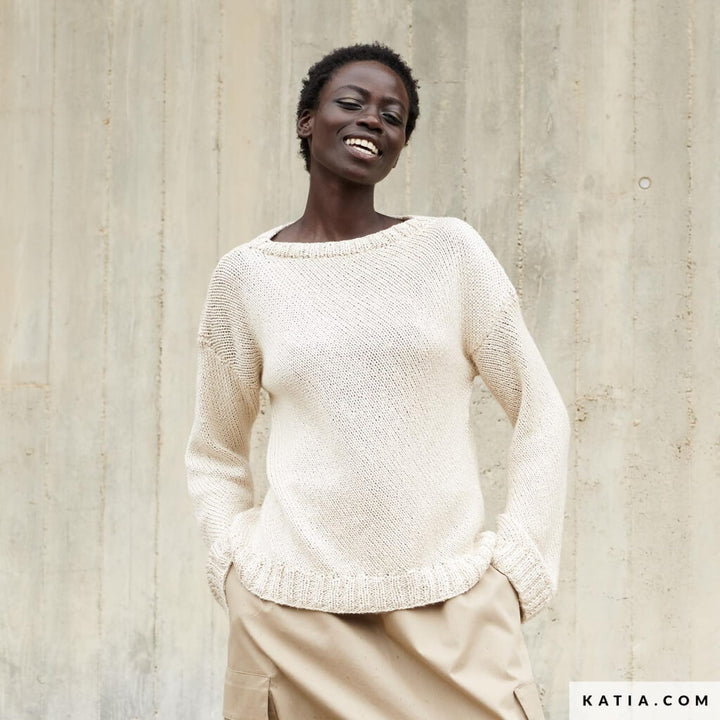 Katia Pullover mit U-Boot-Ausschnitt Strickanleitung - Katia (Heft) bei bei bei bei Lieblingsgarn