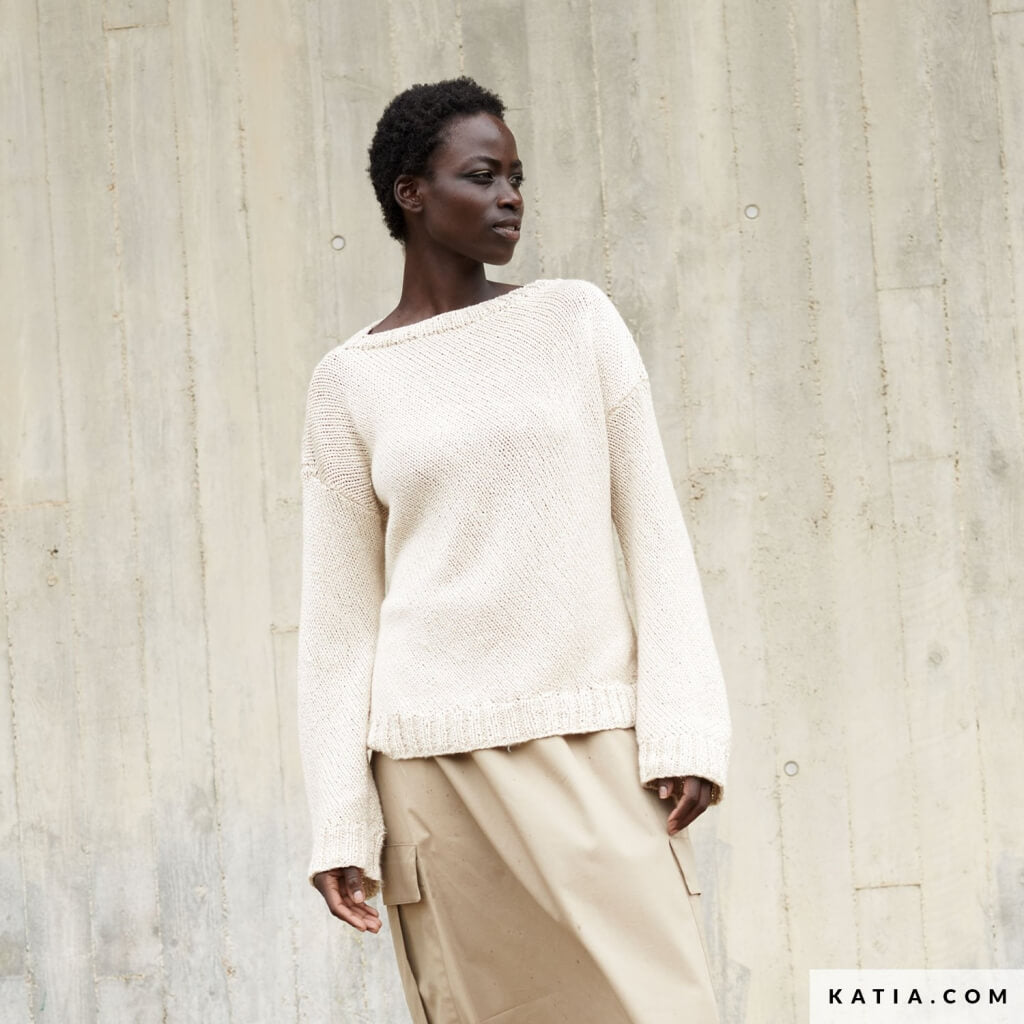 Katia Pullover mit U-Boot-Ausschnitt Strickanleitung - Katia (Heft) bei bei bei bei Lieblingsgarn