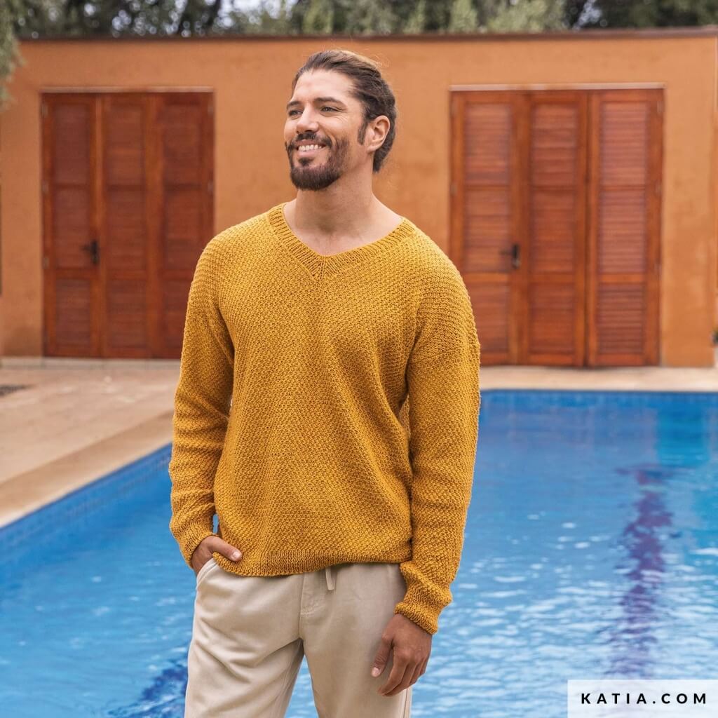 Katia Herren-Pullover Strickanleitung - Katia (Heft) bei bei bei bei Lieblingsgarn