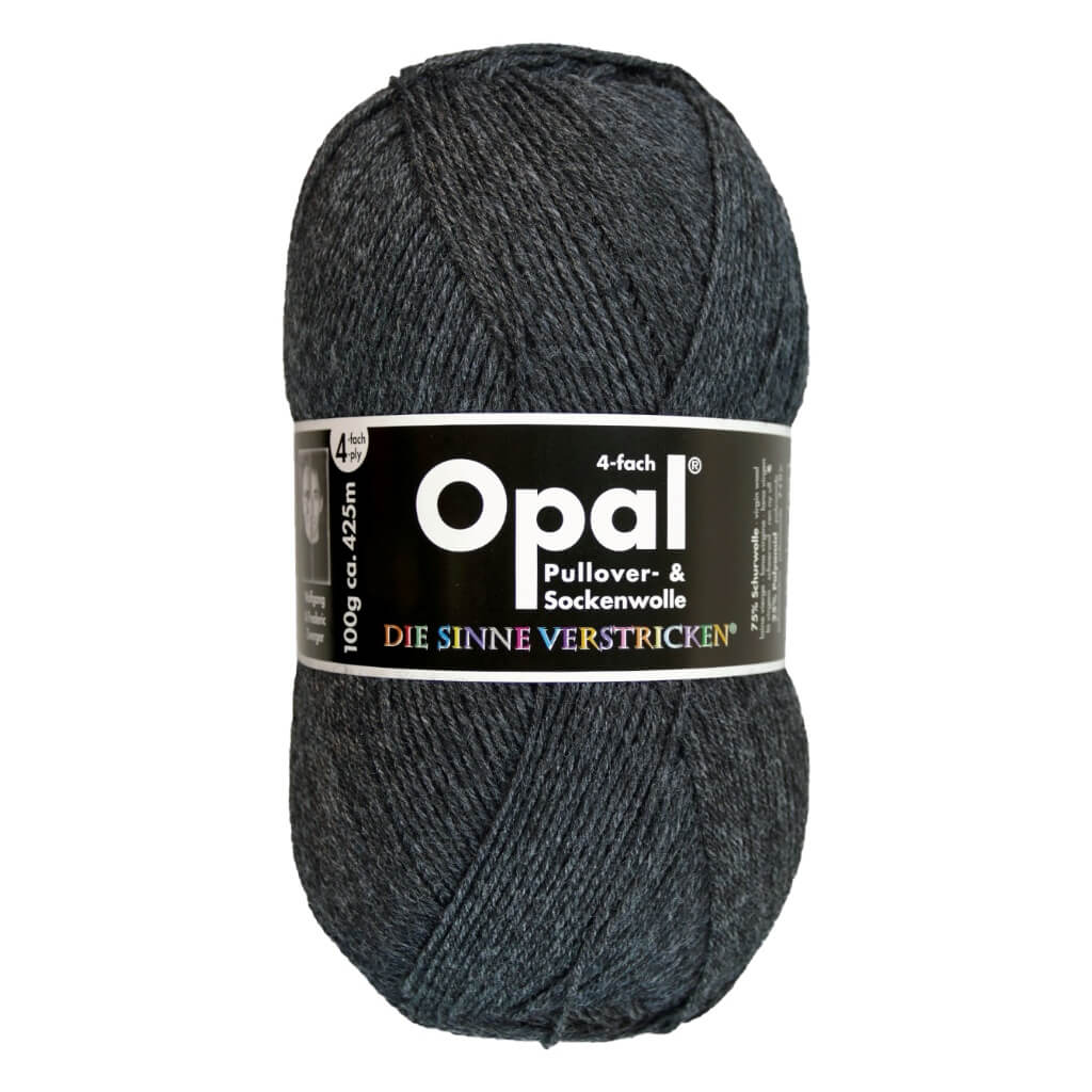 Opal 5191 - Anthrazit melange Opal Sockenwolle Uni 4-fach 100g Lieblingsgarn