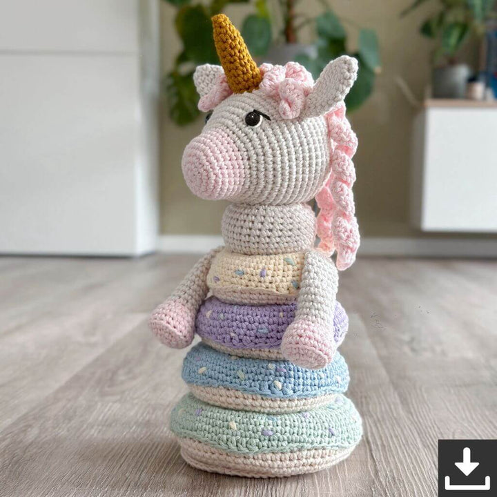 AO Design Pattern Stapelturm Einhorn Häkelanleitung - AO Design (PDF) bei bei bei bei Lieblingsgarn
