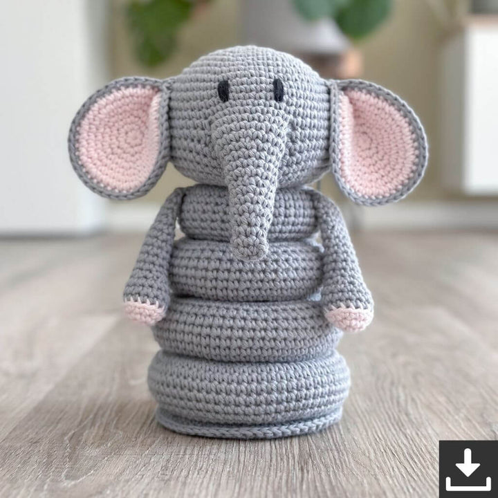 AO Design Pattern Stapelturm Elefant Häkelanleitung - AO Design (PDF) bei bei bei bei Lieblingsgarn