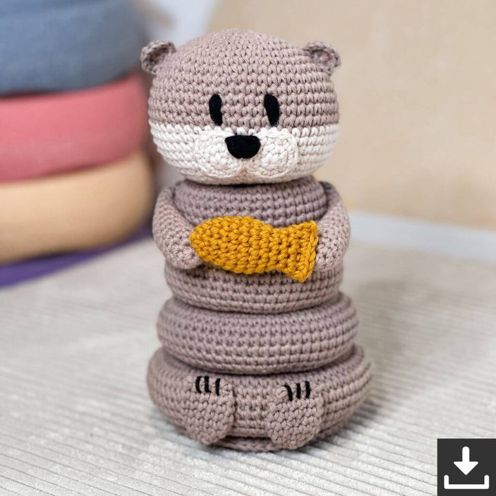 AO Design Pattern Stapelturm Otter Häkelanleitung - AO Design (PDF) bei bei bei bei Lieblingsgarn