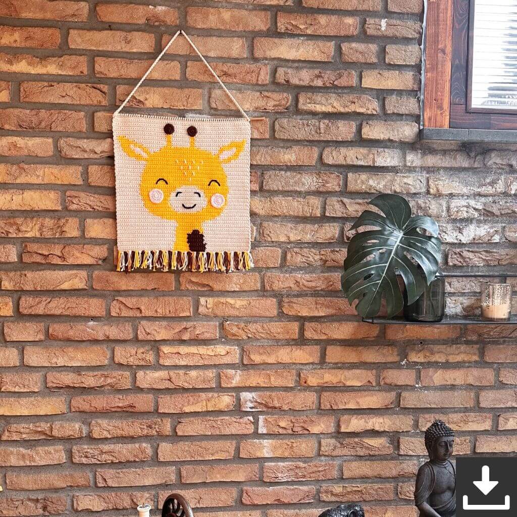 AO Design Pattern Wandbehang Giraffe Häkelanleitung - AO Design (PDF) bei bei bei bei Lieblingsgarn