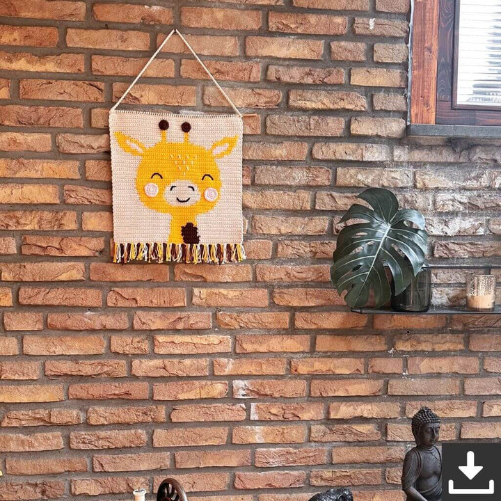 AO Design Pattern Wandbehang Giraffe Häkelanleitung - AO Design (PDF) bei bei bei bei Lieblingsgarn