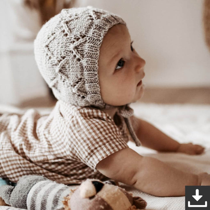 Appelbanne Design Baby Mütze Enna Bonnet Strickanleitung - Appelbanne Design (PDF) bei bei bei bei Lieblingsgarn