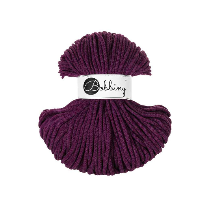 Bobbiny Premium Kordel 5mm x 100 Meter, Farbe Aubergine – Baumwolle bei Lieblingsgarn