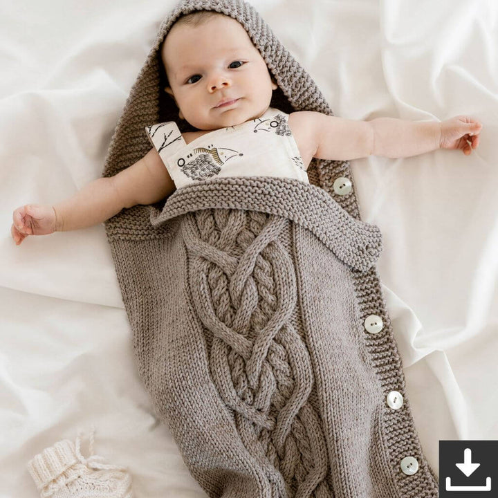 Austermann Pattern Baby Schlafsack mit Knöpfen Strickanleitung - Austermann (PDF) bei bei bei bei bei Lieblingsgarn