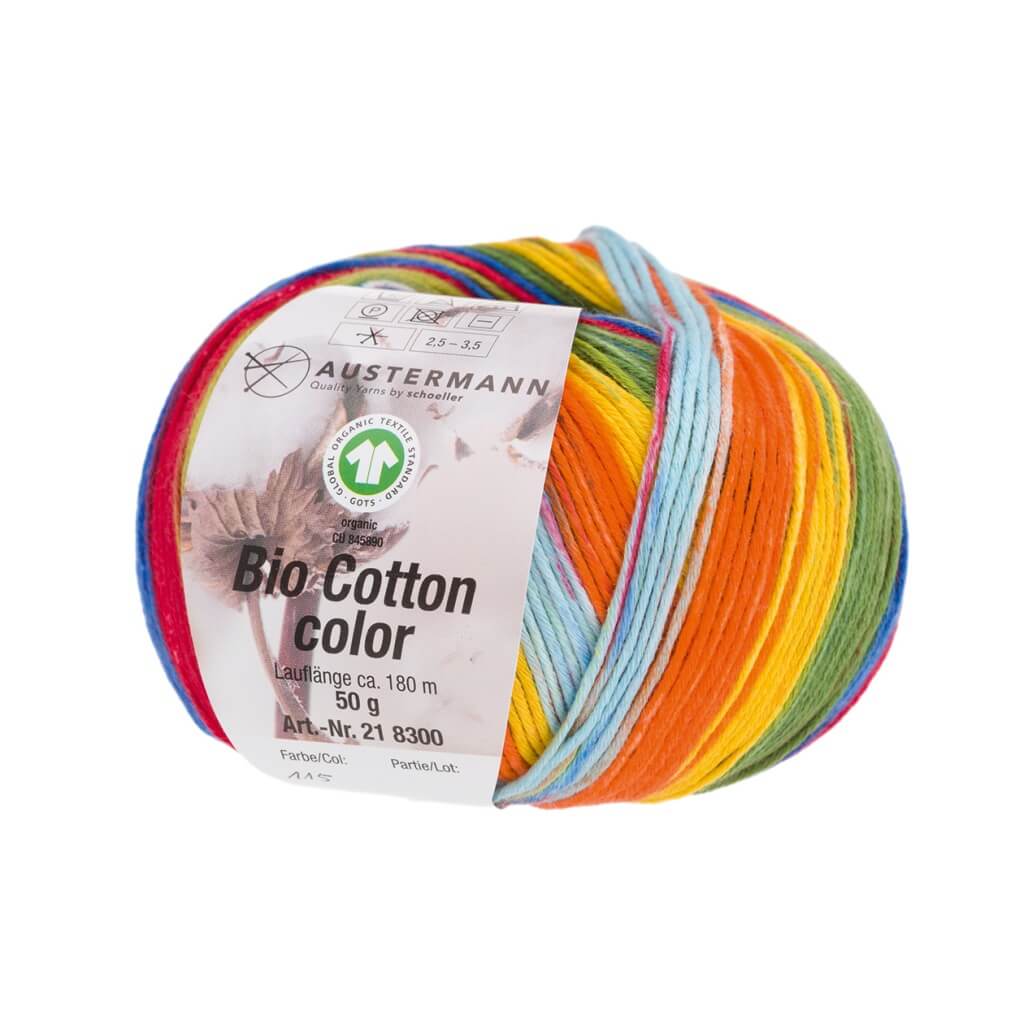 Austermann Bio Cotton Color 50g, Farbe 115 Papagei – Baumwolle und Wolle bei Lieblingsgarn