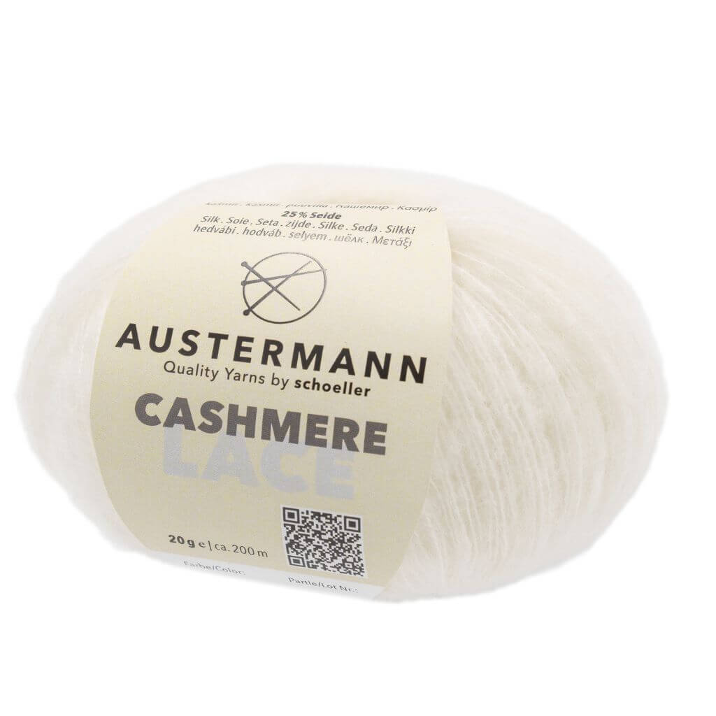 Austermann Cashmere Lace, Farbe 1 Natur – Kaschmir und Seide bei Lieblingsgarn