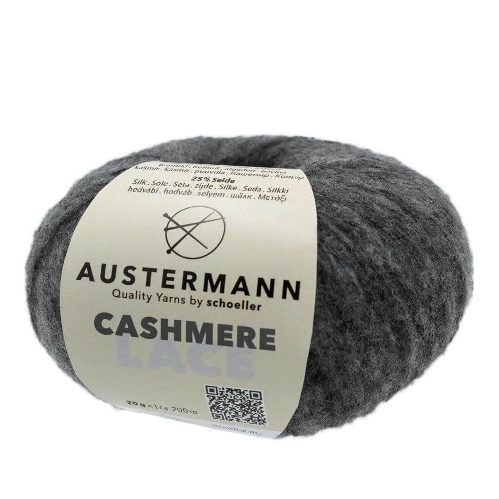 Austermann Cashmere Lace, Farbe 12 Anthrazit – Kaschmir und Seide bei Lieblingsgarn