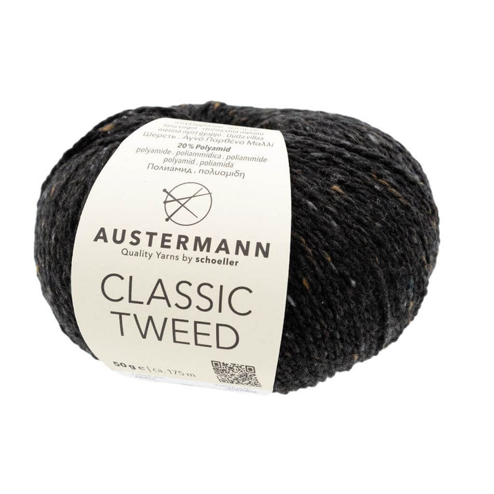Austermann Classic Tweed, Farbe 3 Kohle – Schurwolle und Synthetik bei Lieblingsgarn