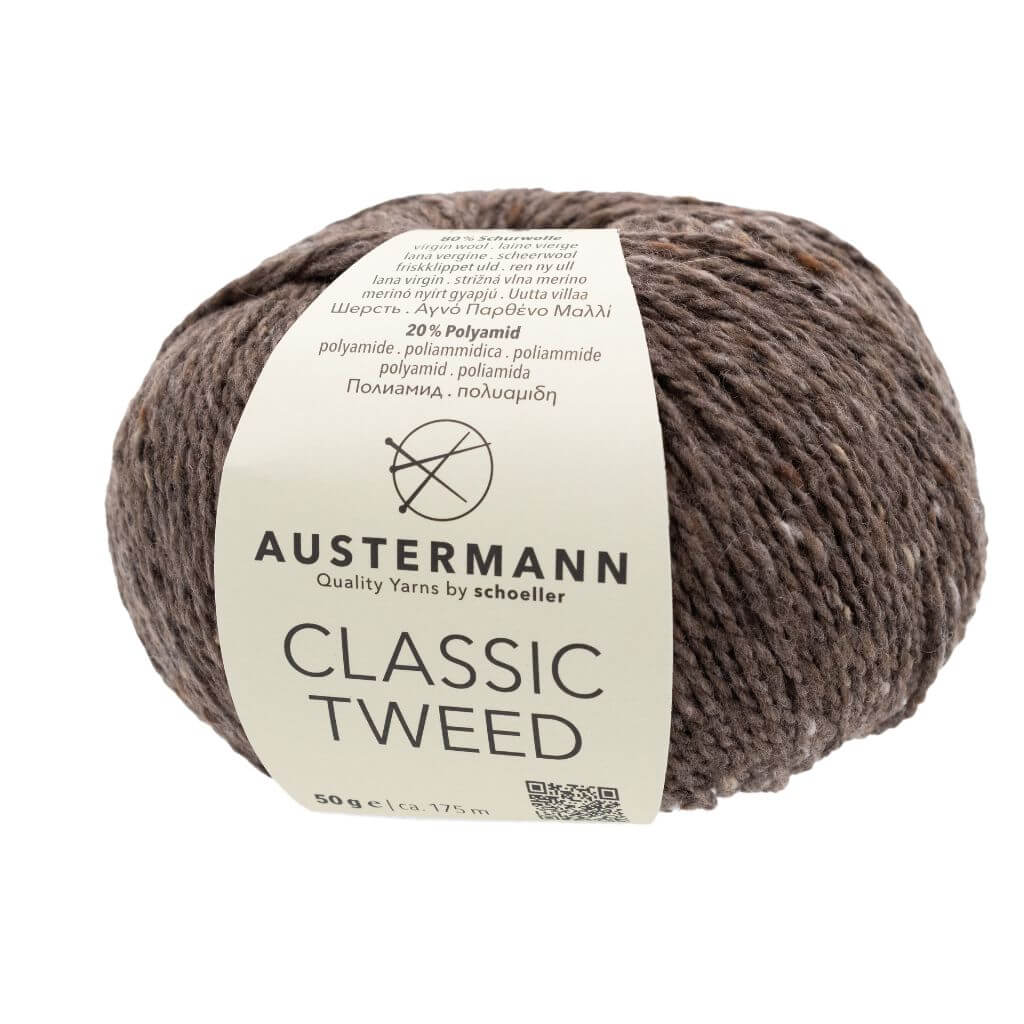 Austermann Classic Tweed, Farbe 4 Borke – Schurwolle und Synthetik bei Lieblingsgarn