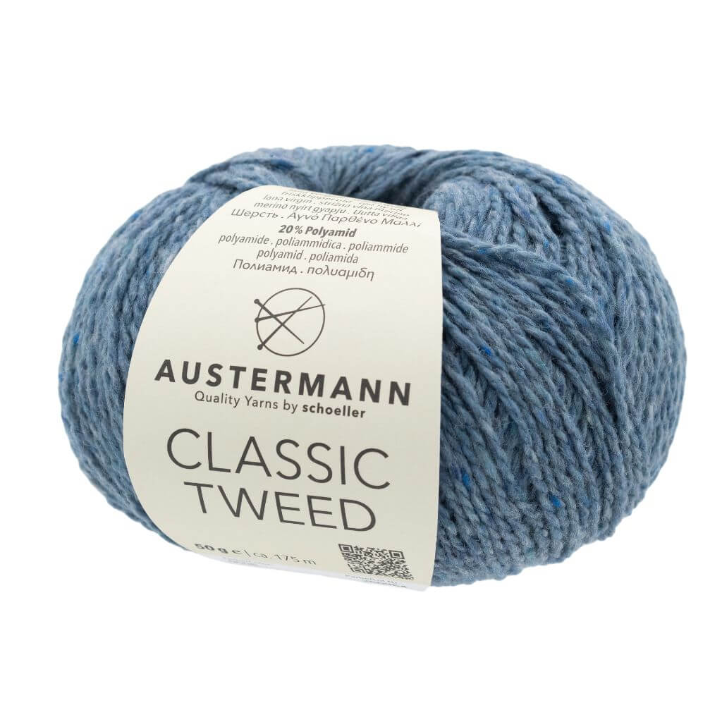 Austermann Classic Tweed, Farbe 6 Jeans – Schurwolle und Synthetik bei Lieblingsgarn