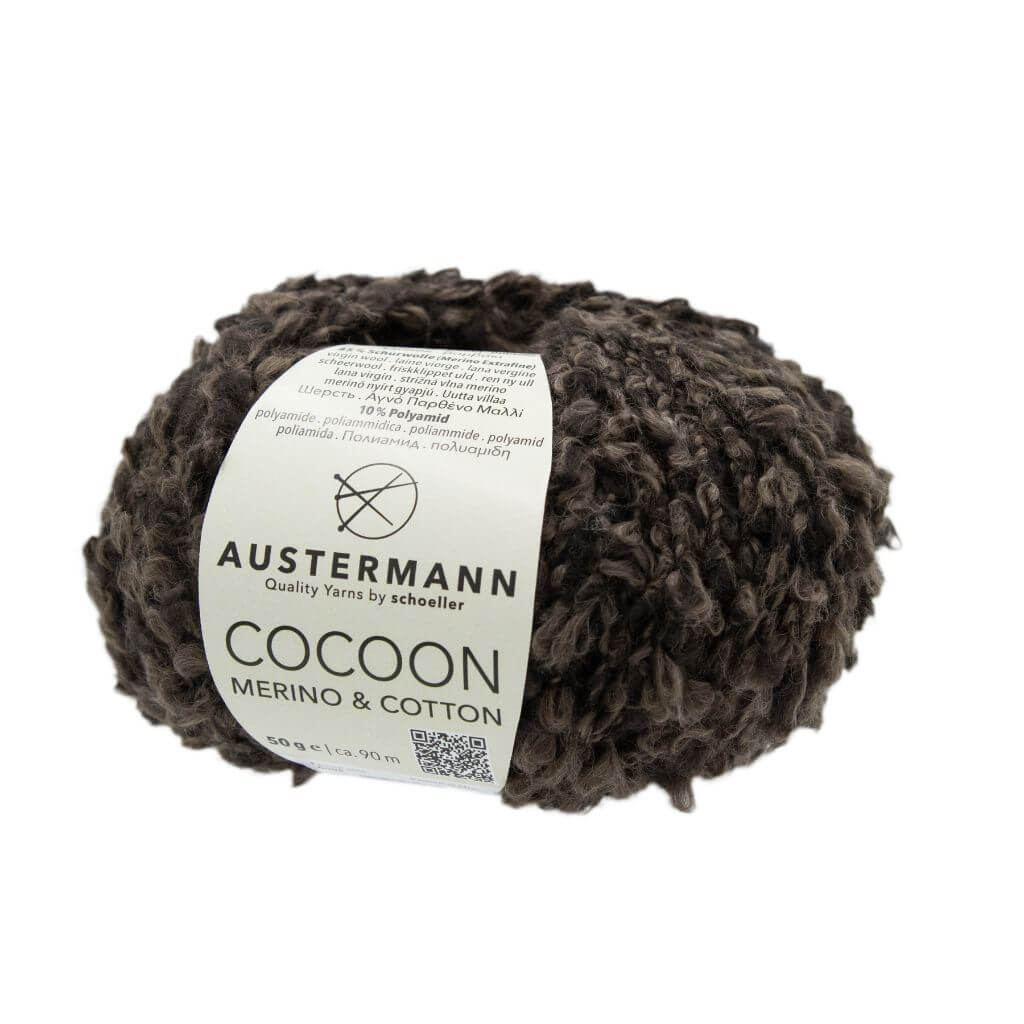 Austermann Cocoon, Farbe 5 Schoko – Baumwolle, Merino und Synthetik bei Lieblingsgarn