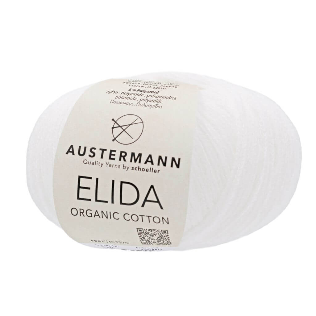 Austermann Elida, Farbe 1 weiß – Baumwolle und Synthetik bei Lieblingsgarn