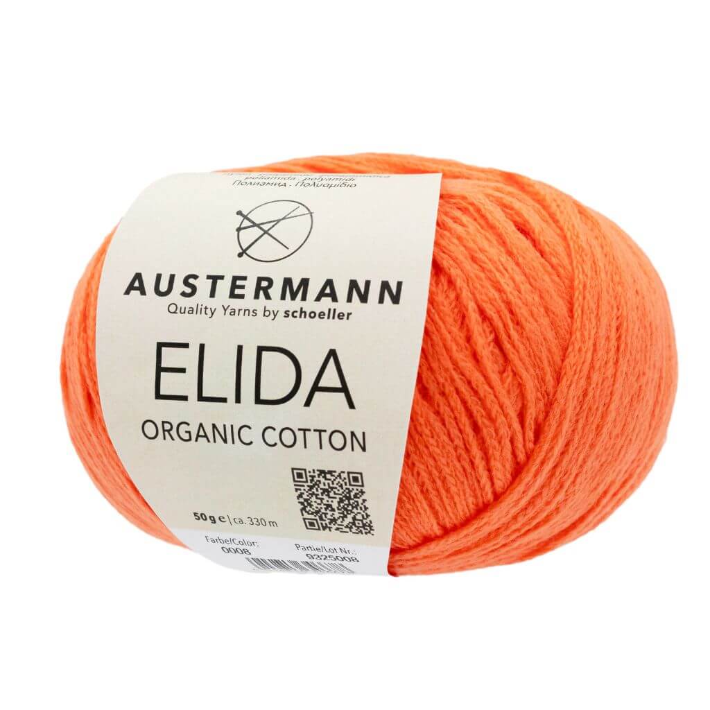 Austermann Elida, Farbe 8  orange – Baumwolle und Synthetik bei Lieblingsgarn