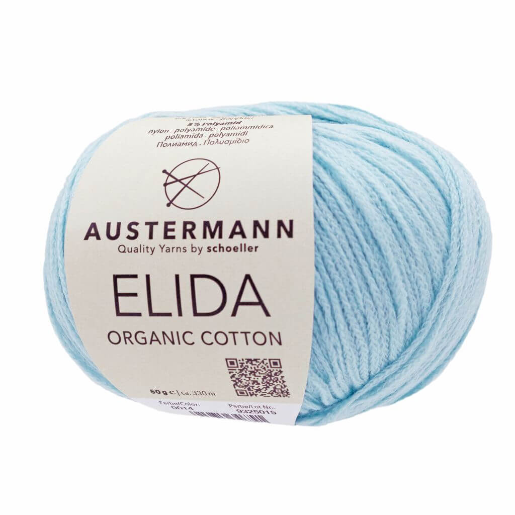Austermann Elida, Farbe 14 hellblau – Baumwolle und Synthetik bei Lieblingsgarn