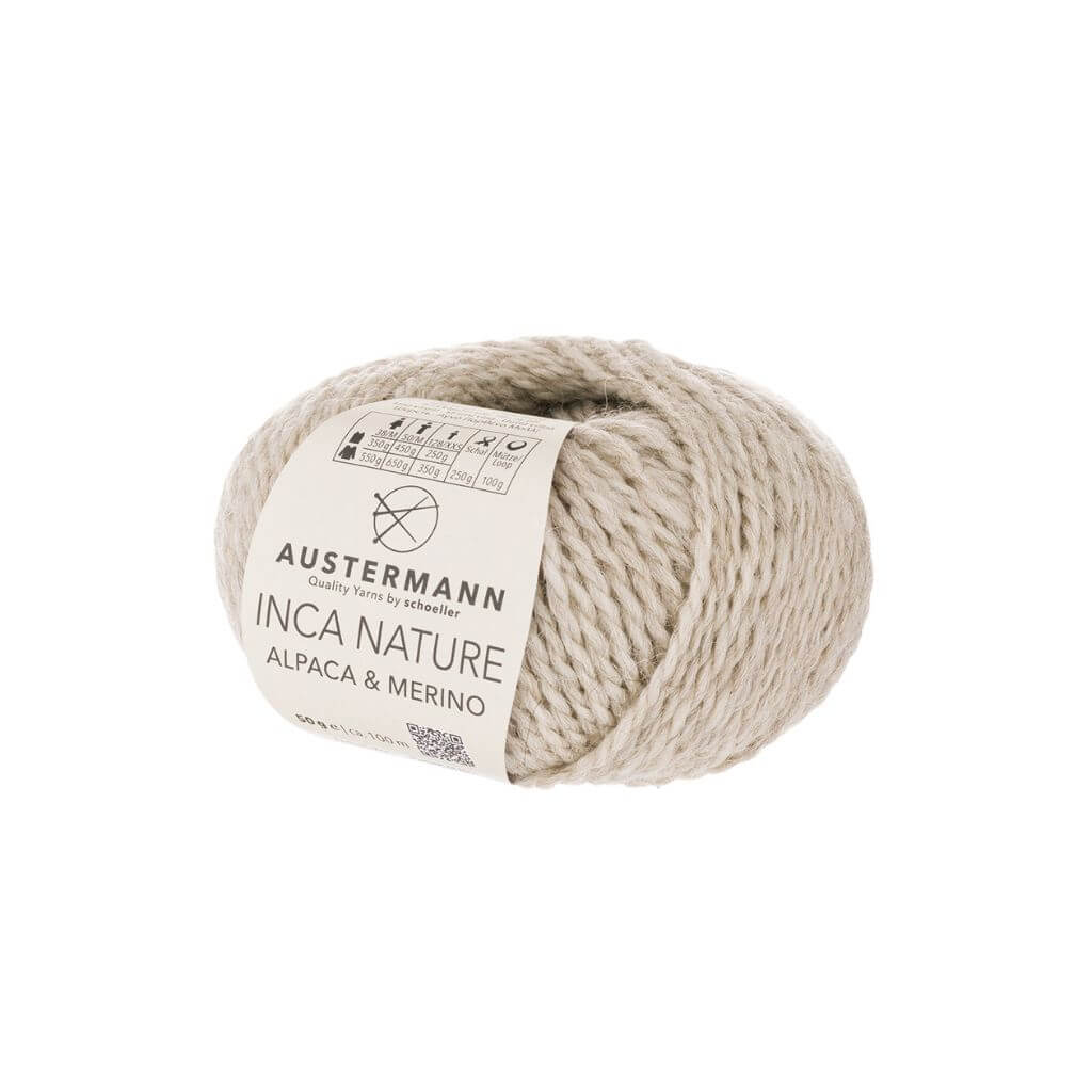 Austermann Inca Nature, Farbe 2 beige mel. – Alpaka und Schurwolle bei Lieblingsgarn