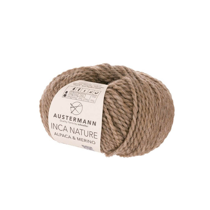 Austermann Inca Nature, Farbe 3 braun mel. – Alpaka und Schurwolle bei Lieblingsgarn