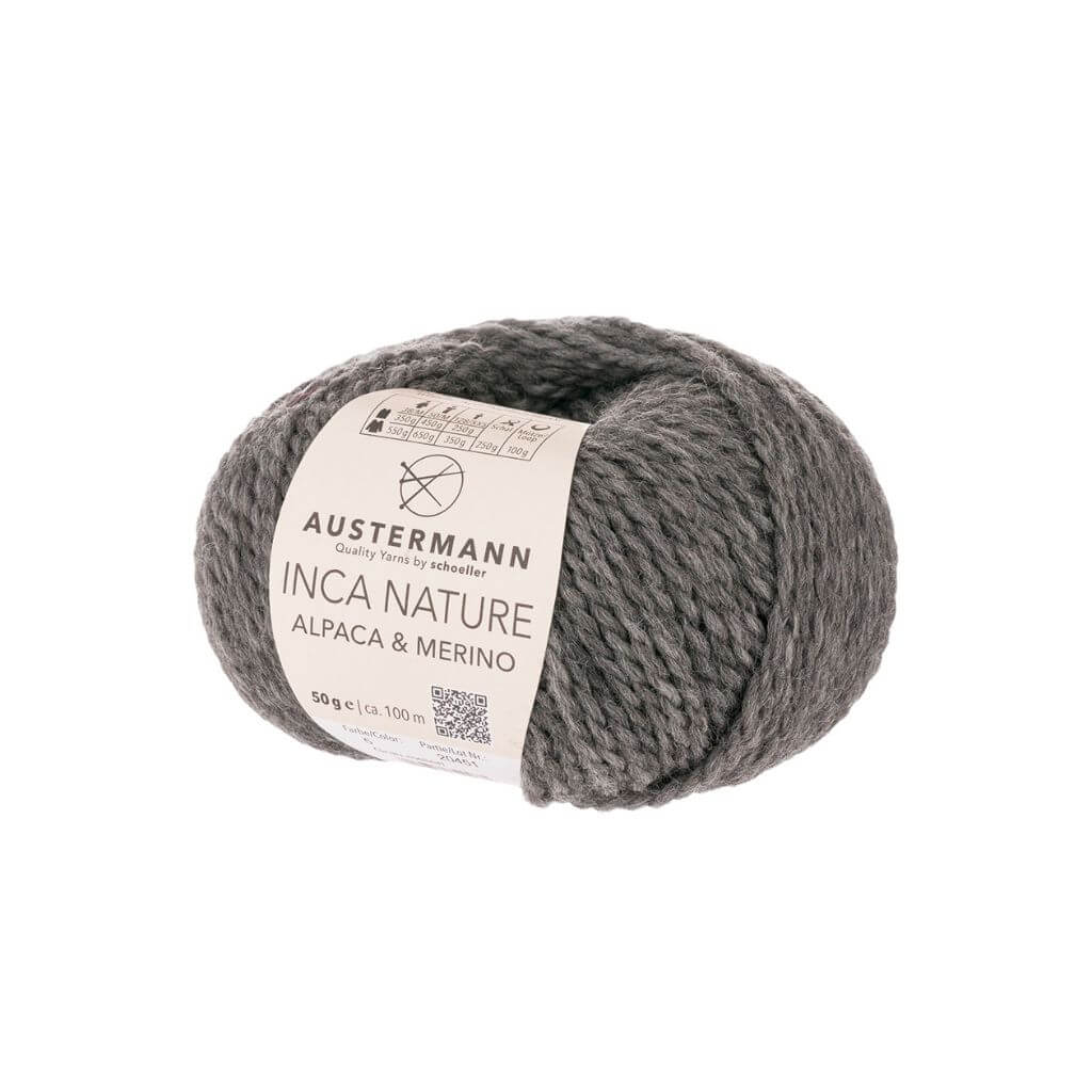 Austermann Inca Nature, Farbe 5 grau mel. – Alpaka und Schurwolle bei Lieblingsgarn