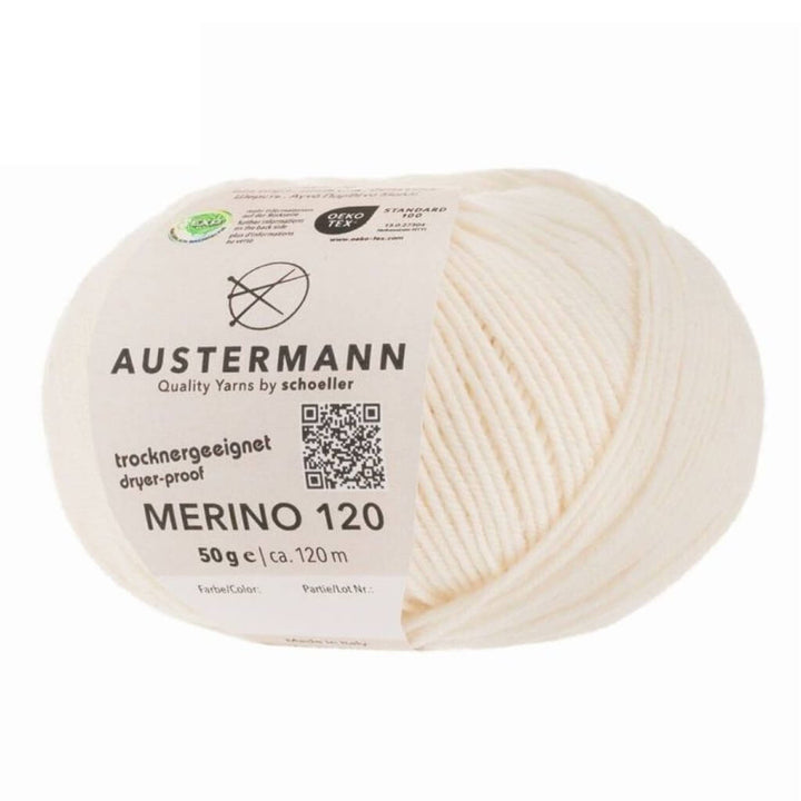 Austermann Merino 120 Exp, Farbe 110 Natur – Merino und Schurwolle bei Lieblingsgarn