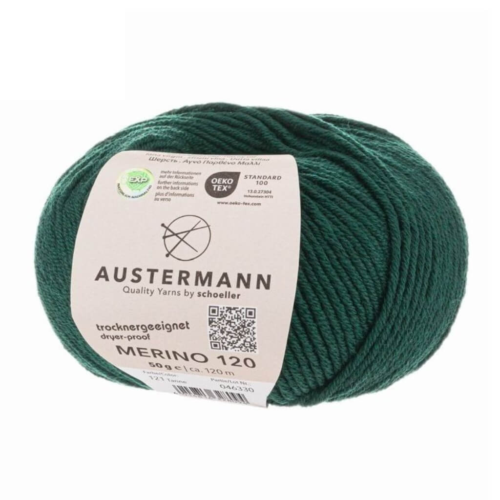 Austermann Merino 120 Exp, Farbe 121 Tanne – Merino und Schurwolle bei Lieblingsgarn