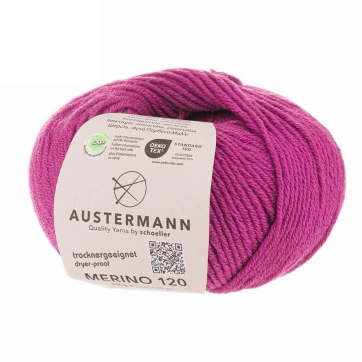 Austermann Merino 120 Exp, Farbe 141 Pink Lipstick – Merino und Schurwolle bei Lieblingsgarn