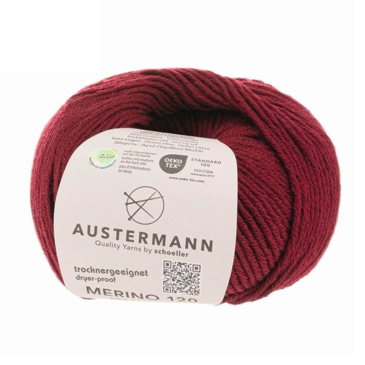 Austermann Merino 120 Exp, Farbe 155 Wein – Merino und Schurwolle bei Lieblingsgarn