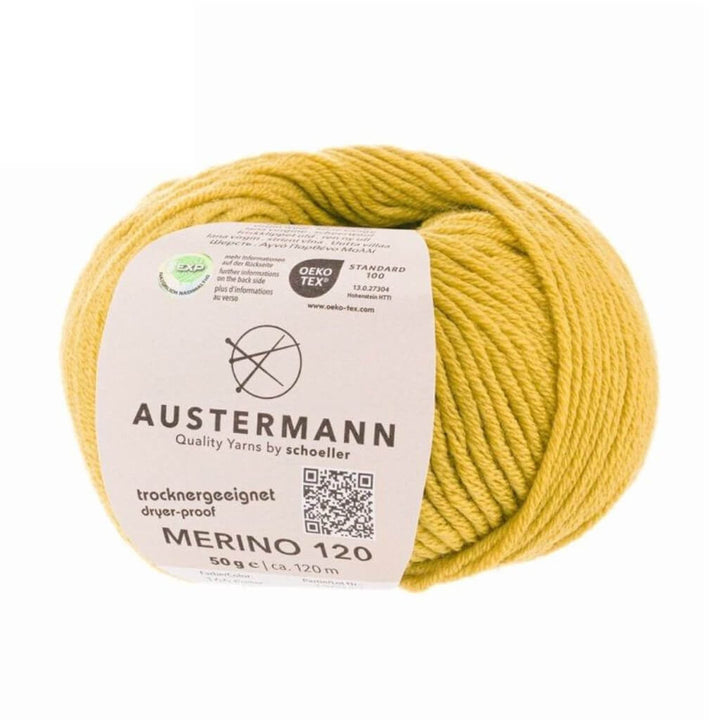 Austermann Merino 120 Exp, Farbe 165 Safran – Merino und Schurwolle bei Lieblingsgarn