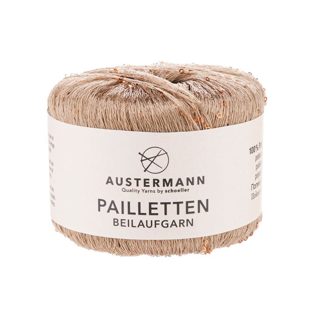 Austermann Pailletten 25g Beilaufgarn, Farbe 3 Gold – Polyester bei Lieblingsgarn