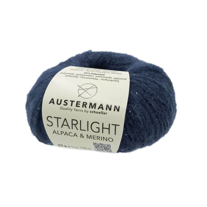 Austermann Starlight, Farbe 5 Dunkelblau – Alpaka, Merino und Synthetik bei Lieblingsgarn