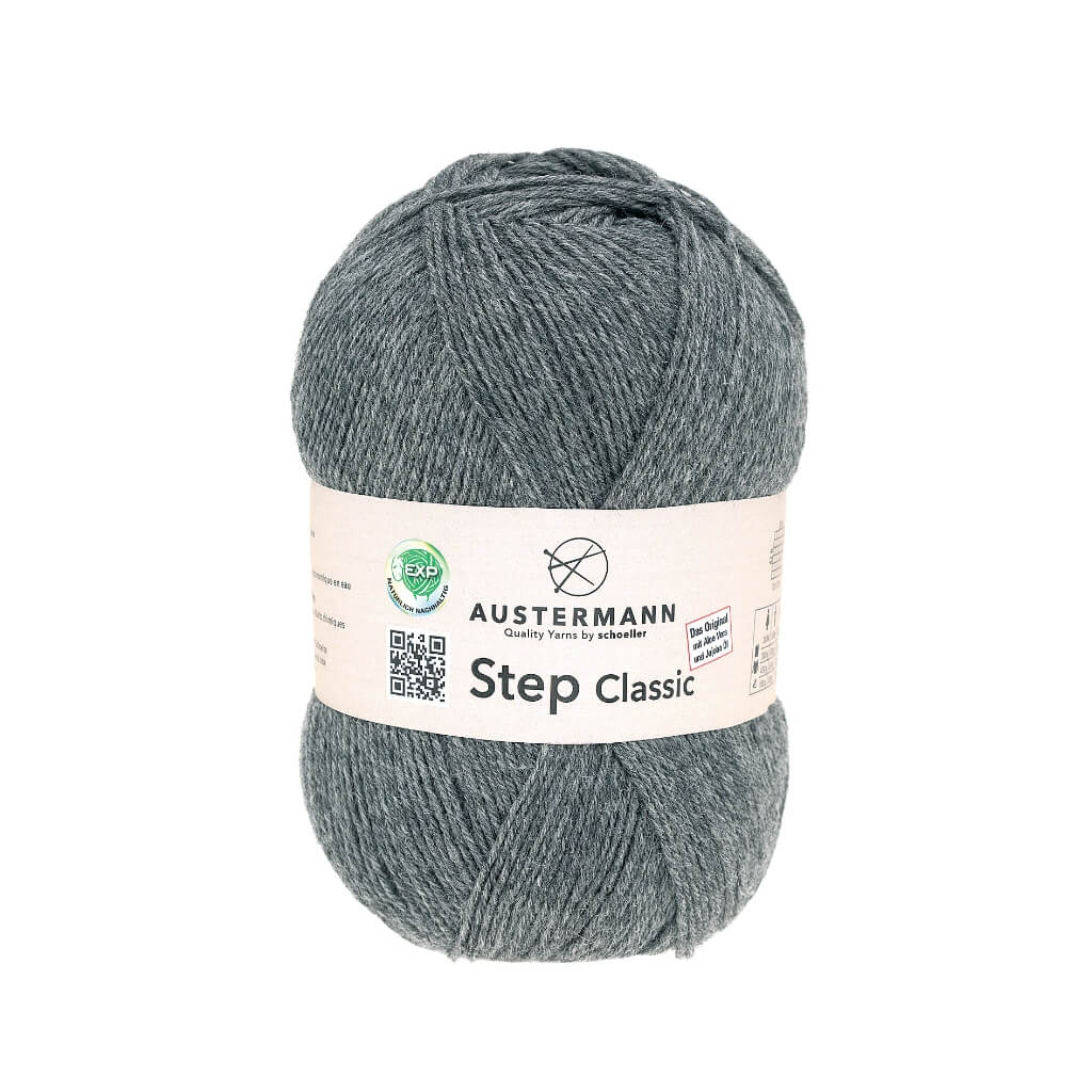 Austermann Step Classic, Farbe 1037 Grau Mel. – Polyamid und Schurwolle bei Lieblingsgarn