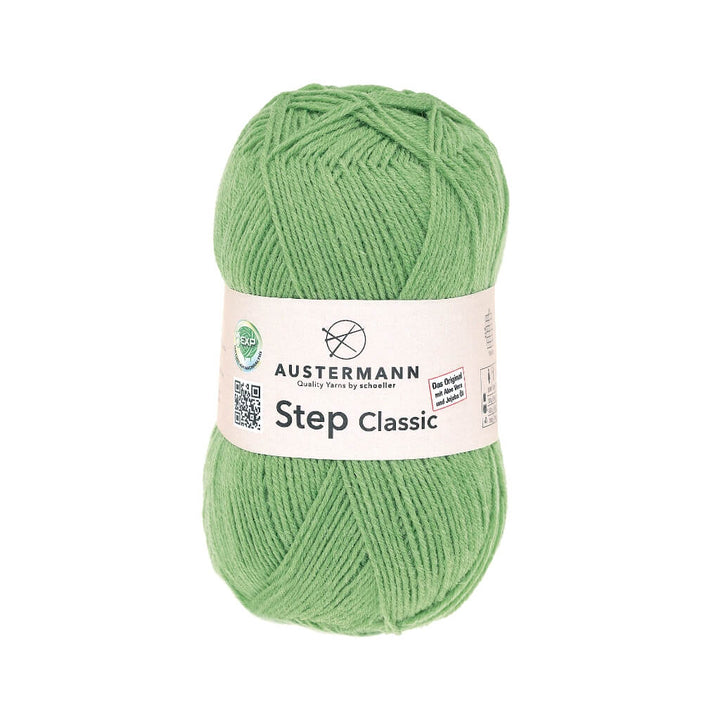 Austermann Step Classic, Farbe 1019 Grün – Polyamid und Schurwolle bei Lieblingsgarn