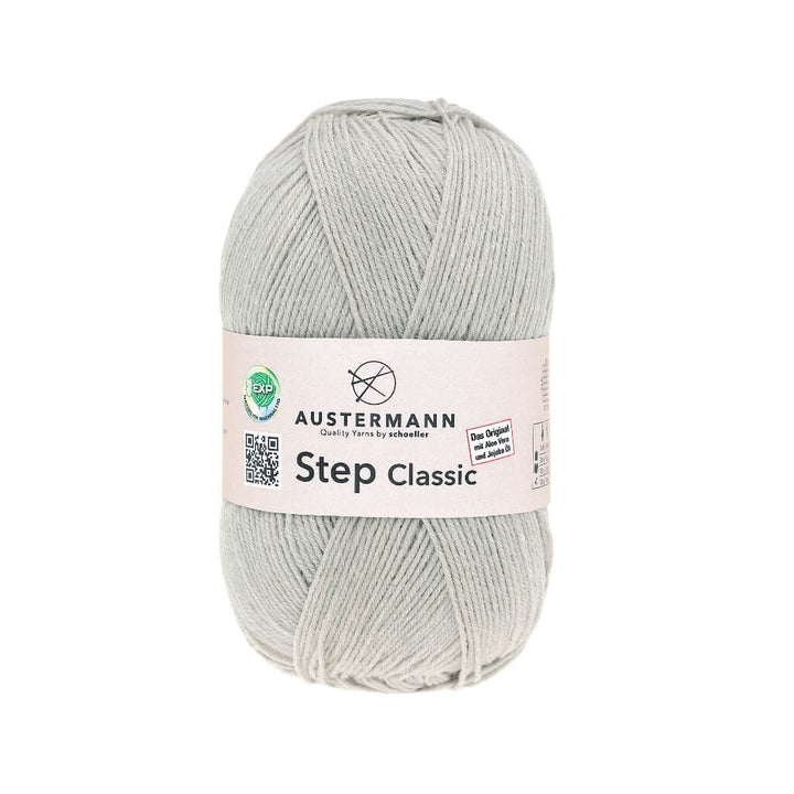 Austermann Step Classic, Farbe 1025 Hellgrau – Polyamid und Schurwolle bei Lieblingsgarn