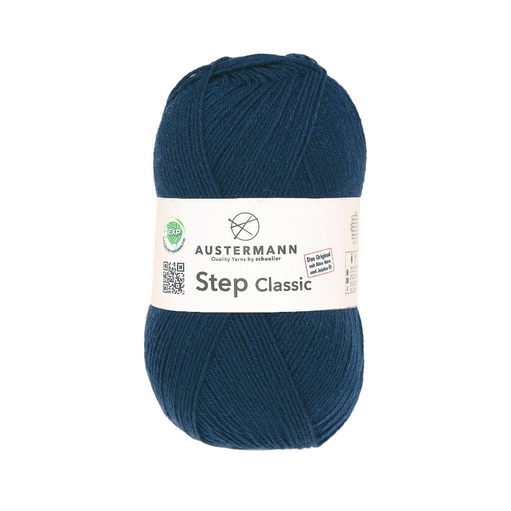 Austermann Step Classic, Farbe 1010 Nachtblau – Polyamid und Schurwolle bei Lieblingsgarn