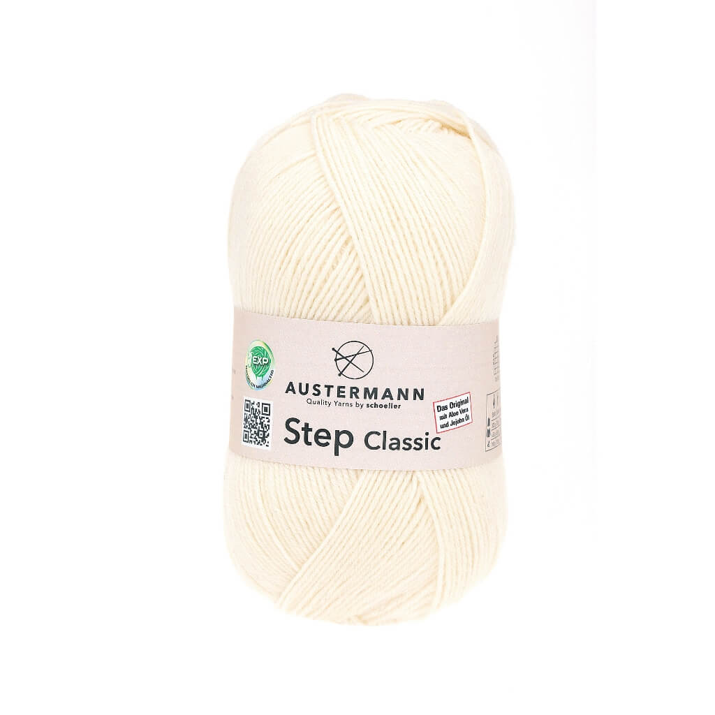 Austermann Step Classic, Farbe 1000 Natur – Polyamid und Schurwolle bei Lieblingsgarn