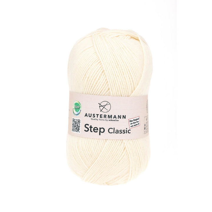 Austermann Step Classic, Farbe 1000 Natur – Polyamid und Schurwolle bei Lieblingsgarn