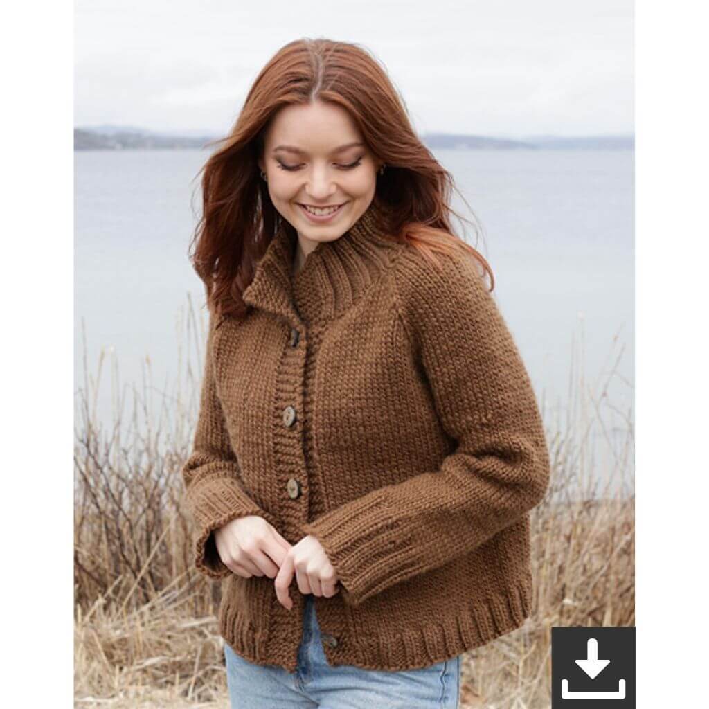 Drops Design Pattern Damen Jacke Autumn Amber Cardigan Strickanleitung - Drops (PDF) bei bei bei bei Lieblingsgarn