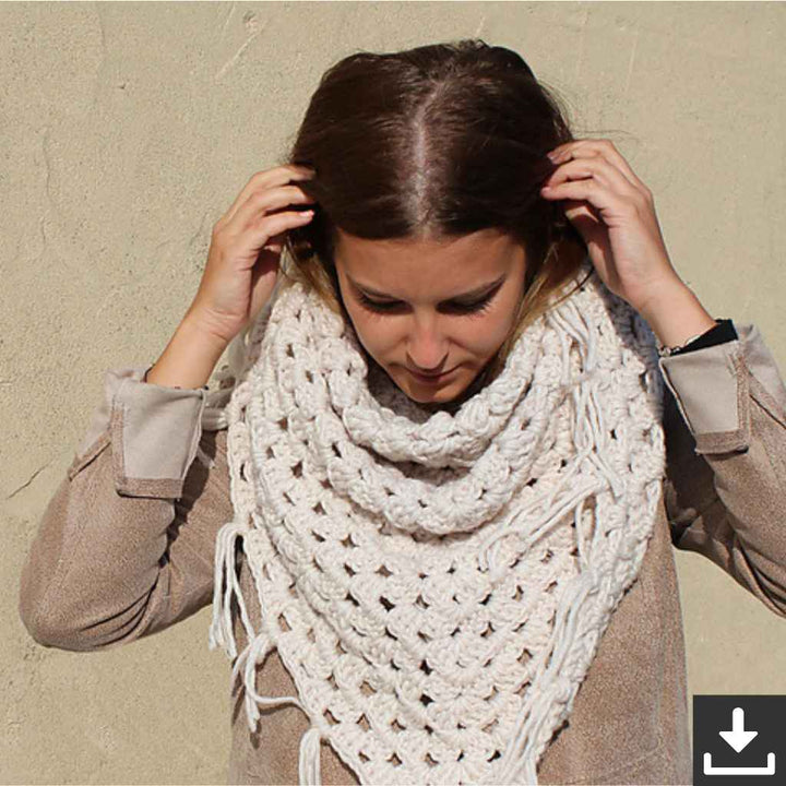 myBoshi Pattern Tuch Ayabe Dreieckstuch Häkelanleitung - myboshi (PDF) bei bei bei bei bei bei bei bei Lieblingsgarn