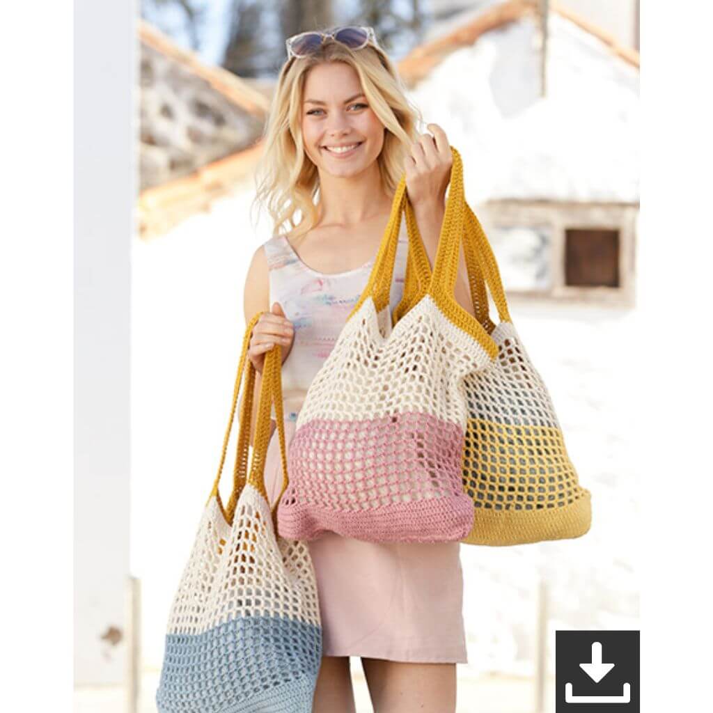 Drops Design Pattern Tasche Back to the Beach Häkelset - Drops (PDF) bei bei bei bei bei bei bei Lieblingsgarn