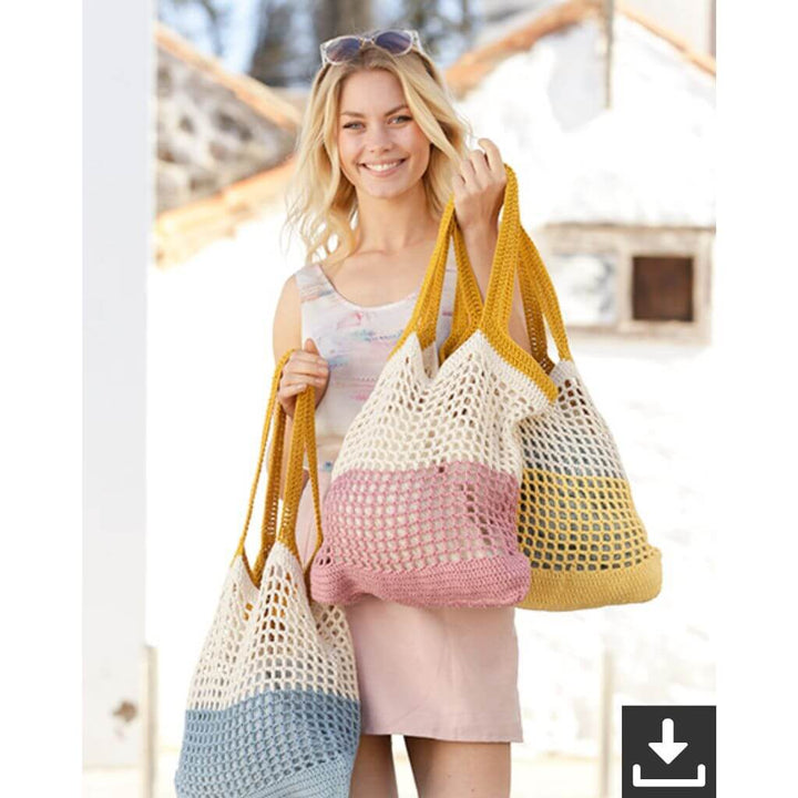 Drops Design Pattern Tasche Back to the Beach Häkelset - Drops (PDF) bei bei bei bei bei bei bei Lieblingsgarn