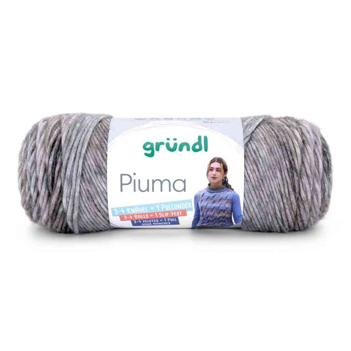 Gründl Piuma, Farbe 12  mausgrau zinn blaugrau taupe – Baumwolle bei Lieblingsgarn