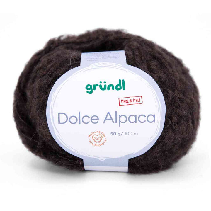 Gründl Dolce Alpaca, Farbe 07  dunkelbraun – Alpaka, Merino und Synthetik bei Lieblingsgarn
