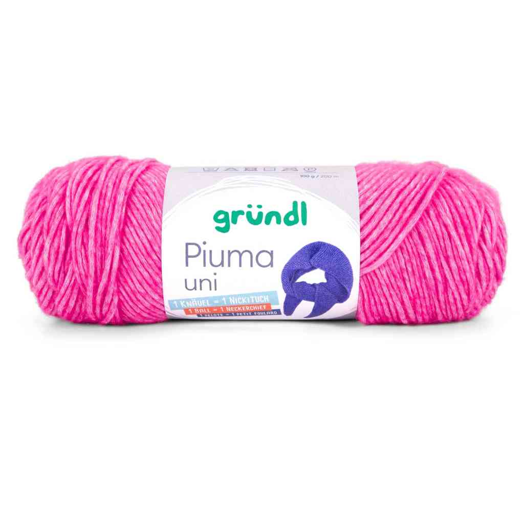 Gründl Piuma, Farbe 08  pink – Baumwolle bei Lieblingsgarn